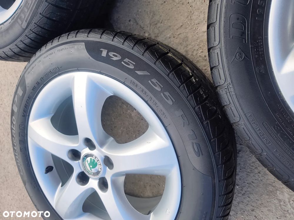 5x100 Felgi Aluminiowe Alufelgi Oryginalne 15 Koła Letnie Lato SKODA FABIA PRAKTIK ROOMSTER RAPID OCTAVIA I SEAT IBIZA CORDOBA TOLEDO II 2 IV 4 LEON I VW FOX POLO GOLF IV 4 NEW BEETLE BORA AUDI A3 8L A2 A1 Legnica ALU-RAD 195/55 - 13
