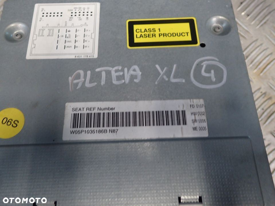 RADIO CD MP3 SEAT LEON II TOLEDO III ALTEA 5P1035186B RADOM - 3