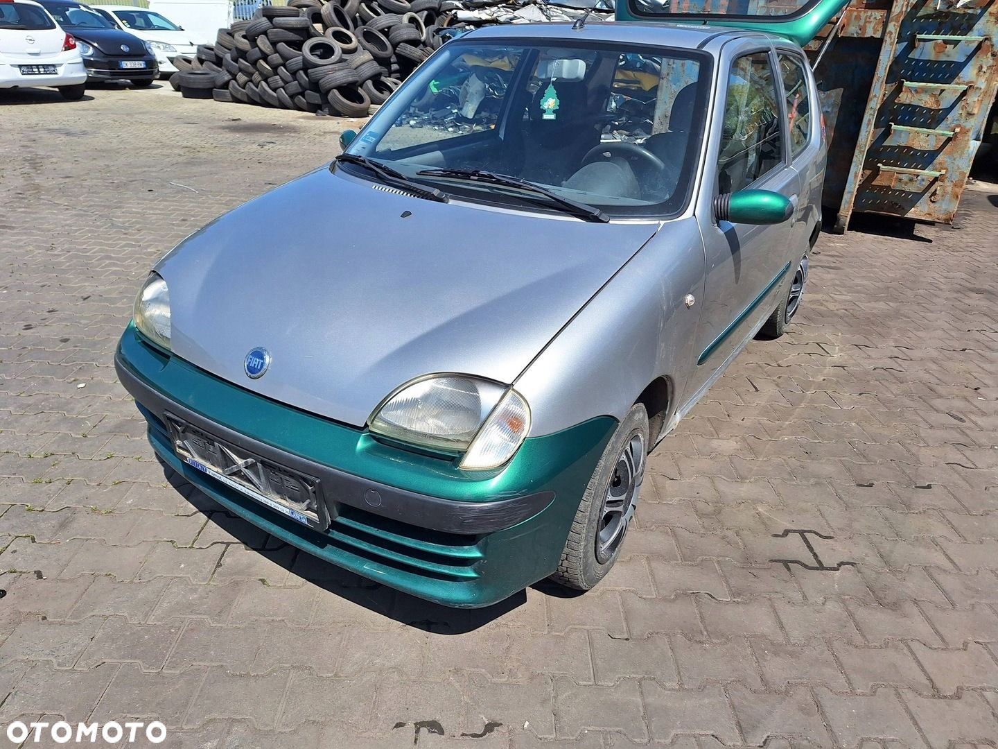 Fiat Seicento / 600 SREBRNE PASAŻERA DRZWI PRAWE 647 GRIGIO STEEL - 3
