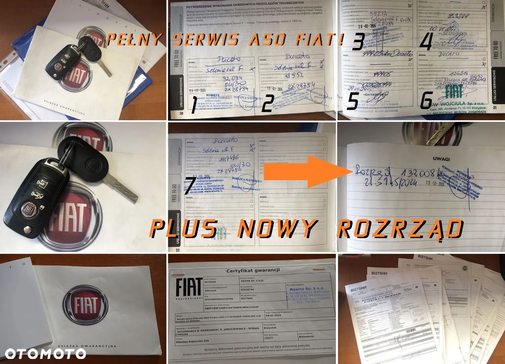 Fiat DUCATO L4H3 MAXI 17m3 LONG WZMOCNIONY HAK-3t. Silnik Euro6 Homologacja VAT-1 Serwis ASO FIAT GWARANCJA - 2