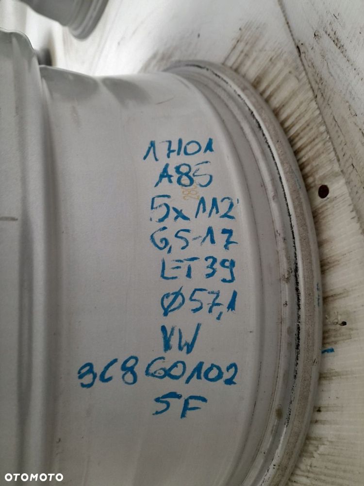 Felga aluminiowa Volkswagen OE 3C8601025F 6.5" x 17" 5x112 ET39 - 8