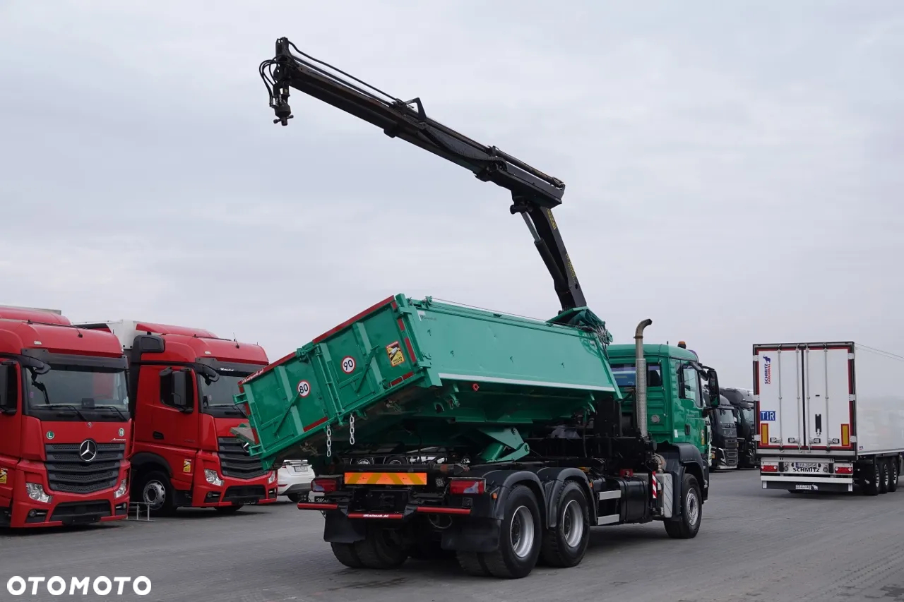 MAN TGS 26.400 / 6X4 / WYWROTKA + HDS PALFINGER PK 16502 / HYDROBURTA /BORDMATIC / SPROWADZONY - 7