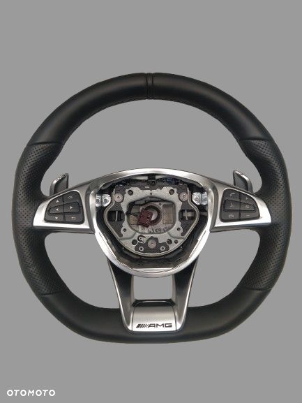 MERCEDES W205 C63 AMG KIEROWNICA MULTIFUNKCYJNA SKÓRA ŁOPATKI ORYGINAŁ - 1