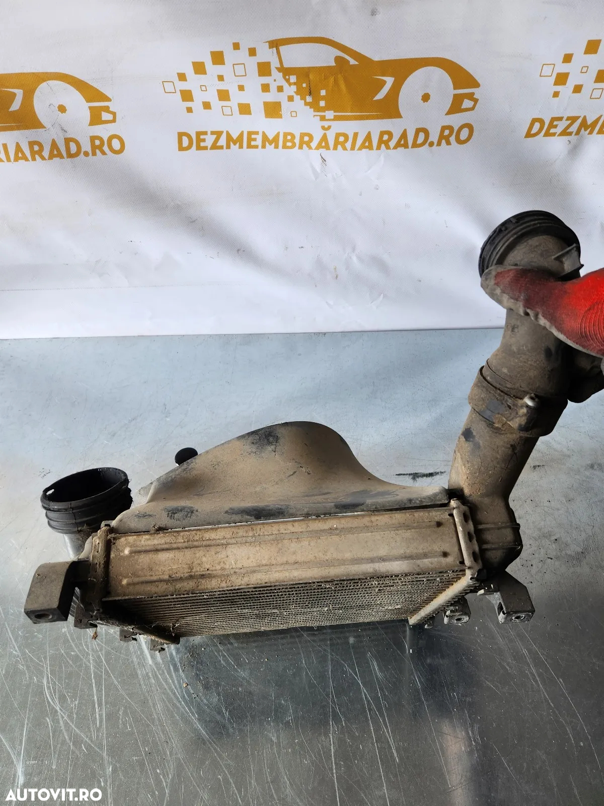 Radiator Intercooler Stanga Vw Touareg 2.5 Tdi BAC Complet Cu Deflector Si Senzor Vw Touareg 2.5 BA - 5