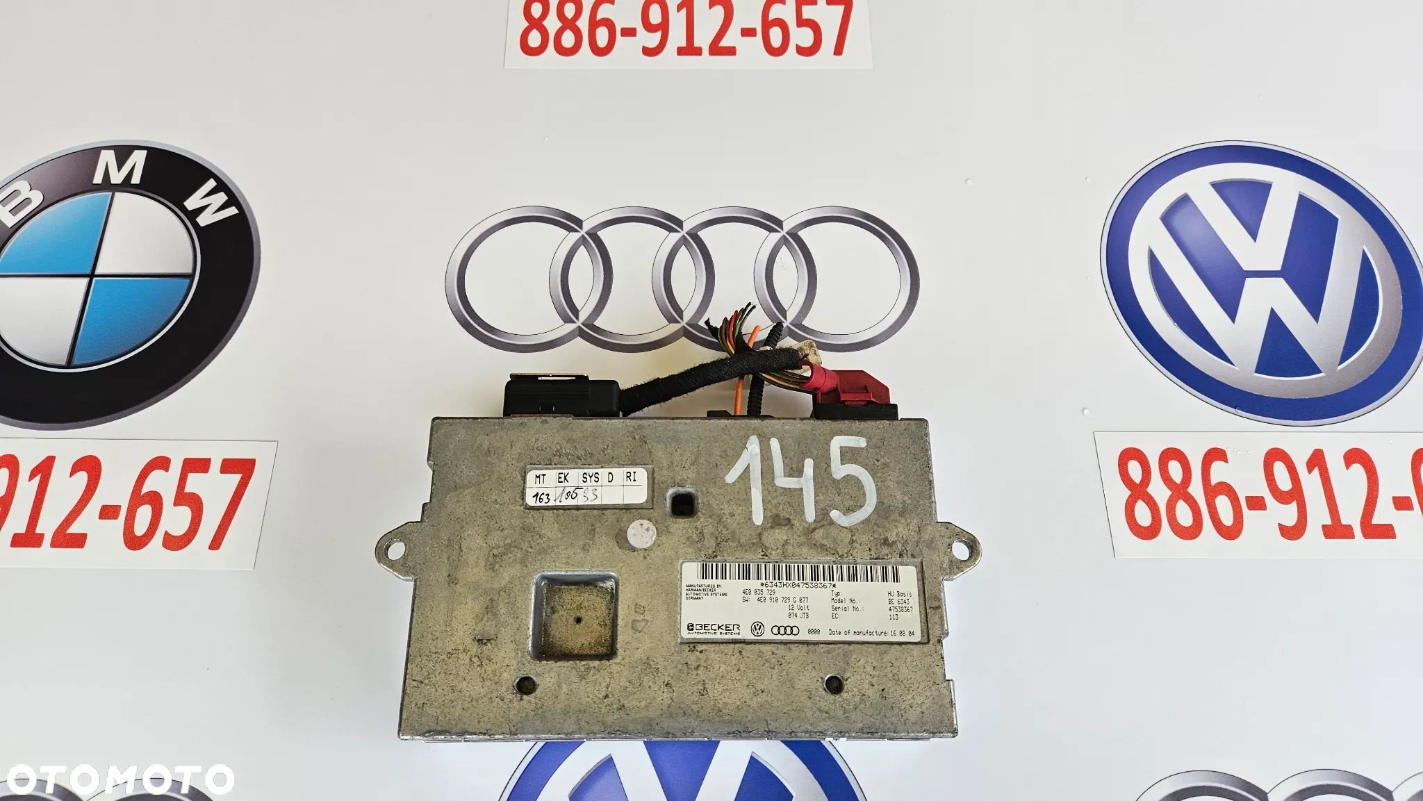 AUDI A6 C6 A8 D3 Q7 4L Sterownik MMI Moduł navi 4E0035729 4E0910729G - 1