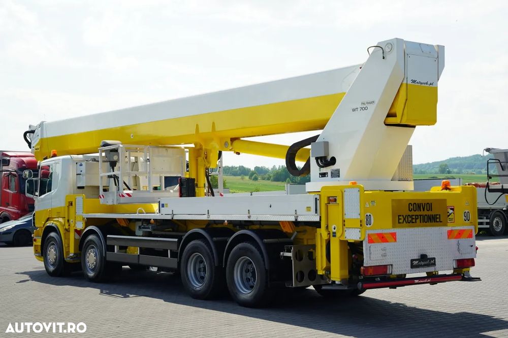 Scania P 380 / 8x4 / Platformă de lucru aeriană / PALFINGER WT 700 / ÎNĂLȚIME DE LUCRU 70 M / - 8