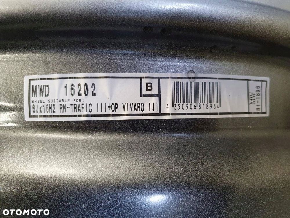 Oryginał felga stalowa 16 Renault Trafic Fiat Talento 7503 - 10