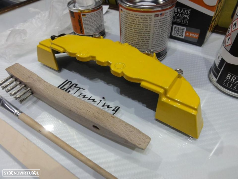 Tinta alta temperatura Foliatec de cor amarelo performance para bombas, pinças - 4