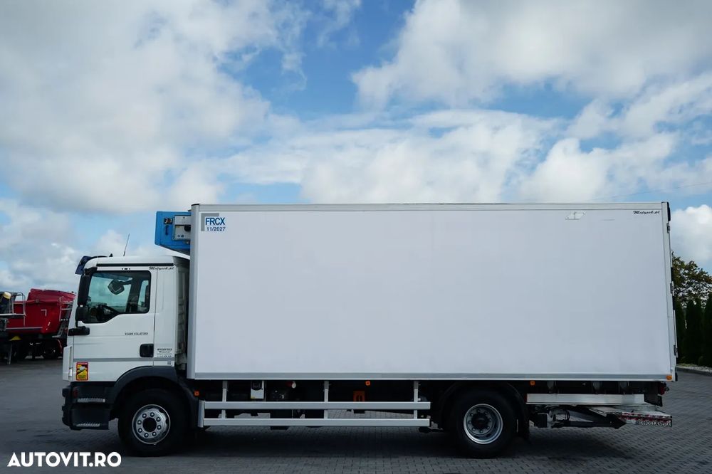 MAN TGM 15.250 / 4x2 / 6.2 M FRIGORIFER / FRIGLOCK FK 13 UNITĂȚI / DHOLLANDIA LIFT - 1.500 KG / IMPORTAT / EURO 6 - 3