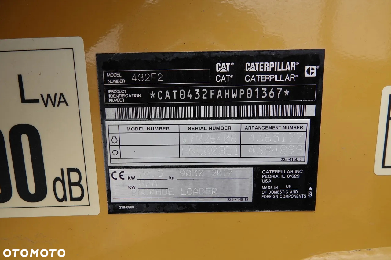 Caterpillar 432F / KOPARKO-ŁADOWARKA / 2017 / 5700 MTH / KLIMATYZACJA / KOMPLET ŁYŻEK - 38