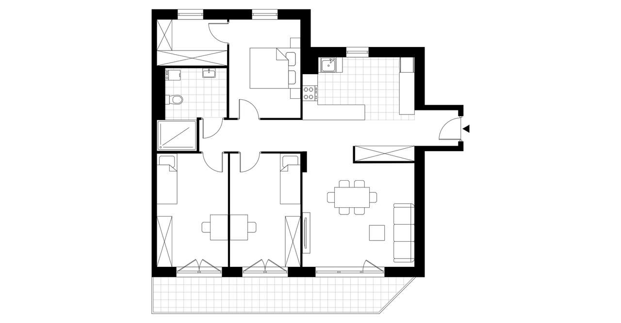 4-pokojowe mieszkanie 92m2 + balkon - Pełny obrazek: 4/8