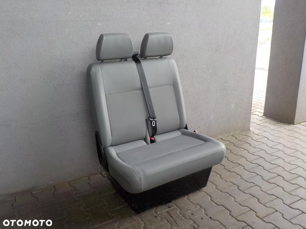 VW T5 FOTEL PODWÓJNY PASAŻERA PRZÓD DWÓJKA DERMA - 1