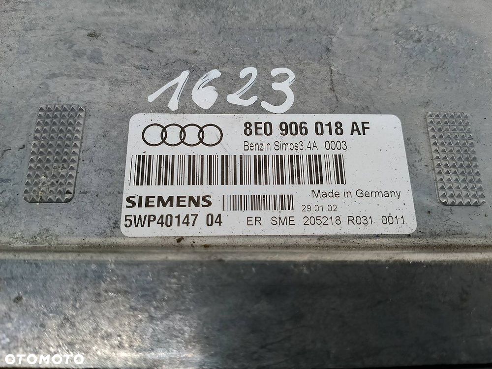 KOMPUTER, STEROWNIK AUDI A4 B6 8E0906018AF 5WP4014704 1.6 8V - 4