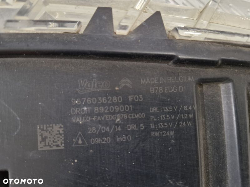 CITROEN C4 PICASSO II 2 ŚWIATŁO JAZDY DZIENNEJ DRL PRAWY PRZÓD 9676036280 - 5