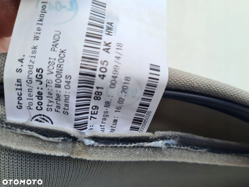 VW T5 LIFT materiał tapicerka fotel kierowcy PANDU 7E9881405AK - 2