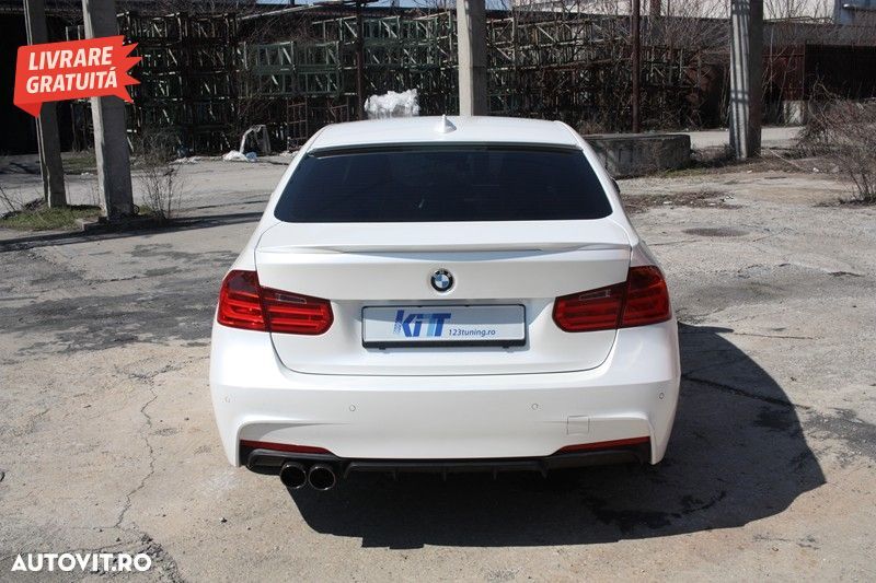 Difuzor Bara cu Toba Ornament Evacuare Fibra Carbon Mat BMW Seria 3 F30 F31 (2011-- livrare gratuita - 13
