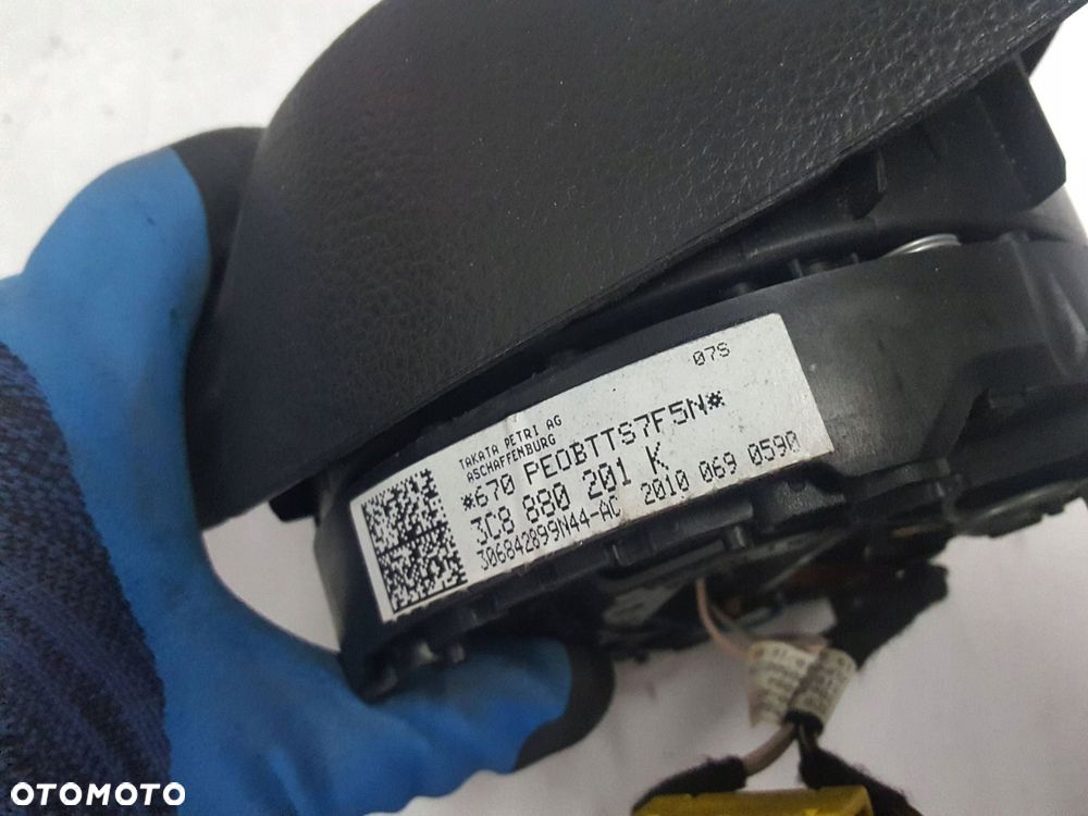 VW PASSAT CC 08-12r PODUSZKA AIRBAG KIEROWCY 3C8880201K - 5