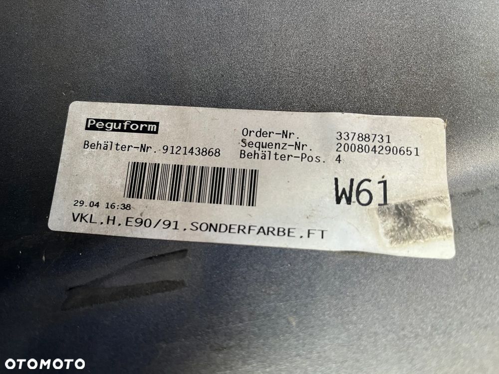 BMW E90 SEDAN ZDERZAK TYŁ BEŻOWY ZŁOTY PDC - 4