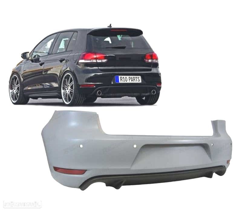 PÁRA-CHOQUES TRASEIRO VOLKSWAGEN VW GOLF 6 08-12 LOOK GTI COM PDC - 2