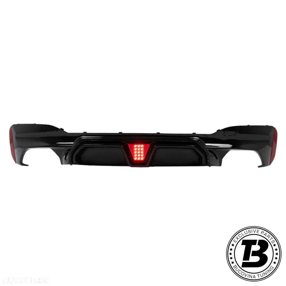 Difuzor Bara Spate cu LED compatibil BMW Seria 5 G30 G31 M5 Competition Design - 1