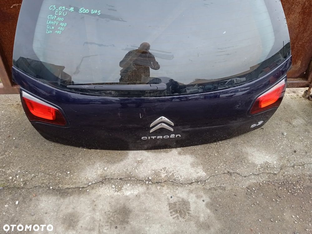 KLAPA TYLNA CITROEN C3 09-16 KOD KOLORU EKU STOP LAMPA LEWA LUB PRAWA ZAMEK SILNICZEK WYCIERACZEK - 2