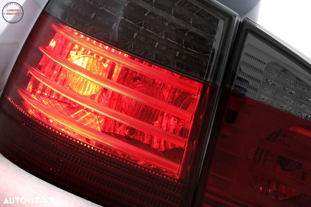 Stopuri LED BMW Seria 5 E61 Touring (2004-03.2007) Rosu Fumuriu- livrare gratuita - 9
