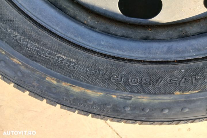 Roata de rezerva R14 1J0601027J 175/80 R14  6JX14H2 ET38 1J0601027J 1 - 2