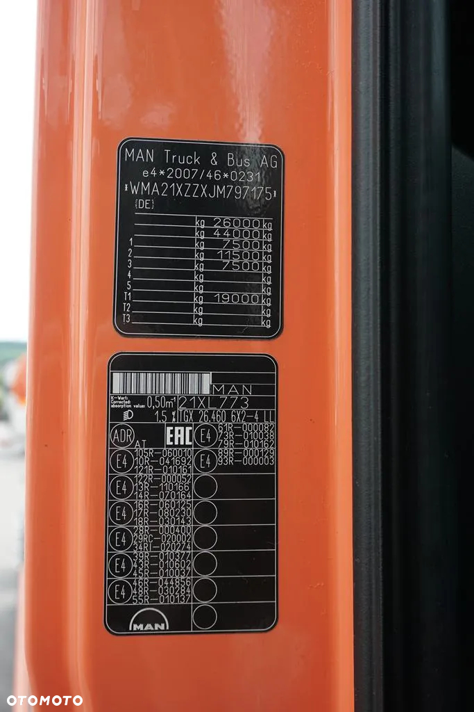 MAN TGX / 26.460 / ACC / E 6 / XXL / BDF + WINDA / 7.15 , 7,45 M / OŚ SKRĘTNA - 11