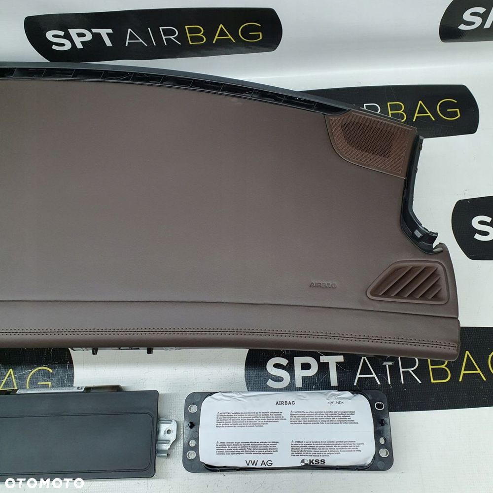 PORSCHE 971 DESKA ROZDZIELCZA BRĄZ KONSOLA KOKPIT PULPIT PODUSZKI AIRBAG AIR BAG PASY KIT SET - 4