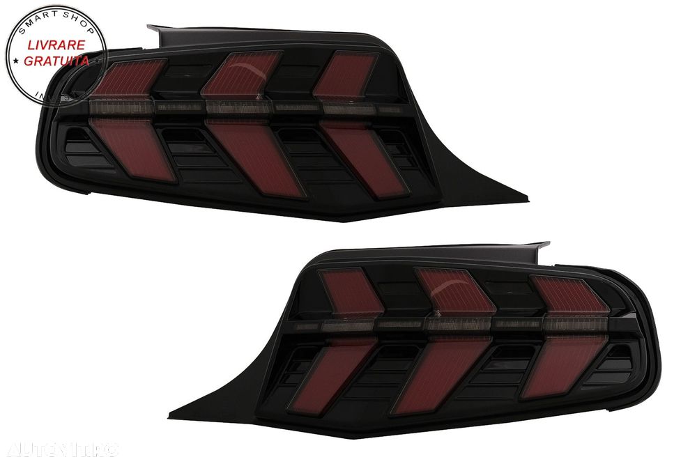 Stopuri Full LED Ford Mustang V Pre-Facelift (2010-2012) Fumuriu 7 moduri Dinamic- livrare gratuita - 7