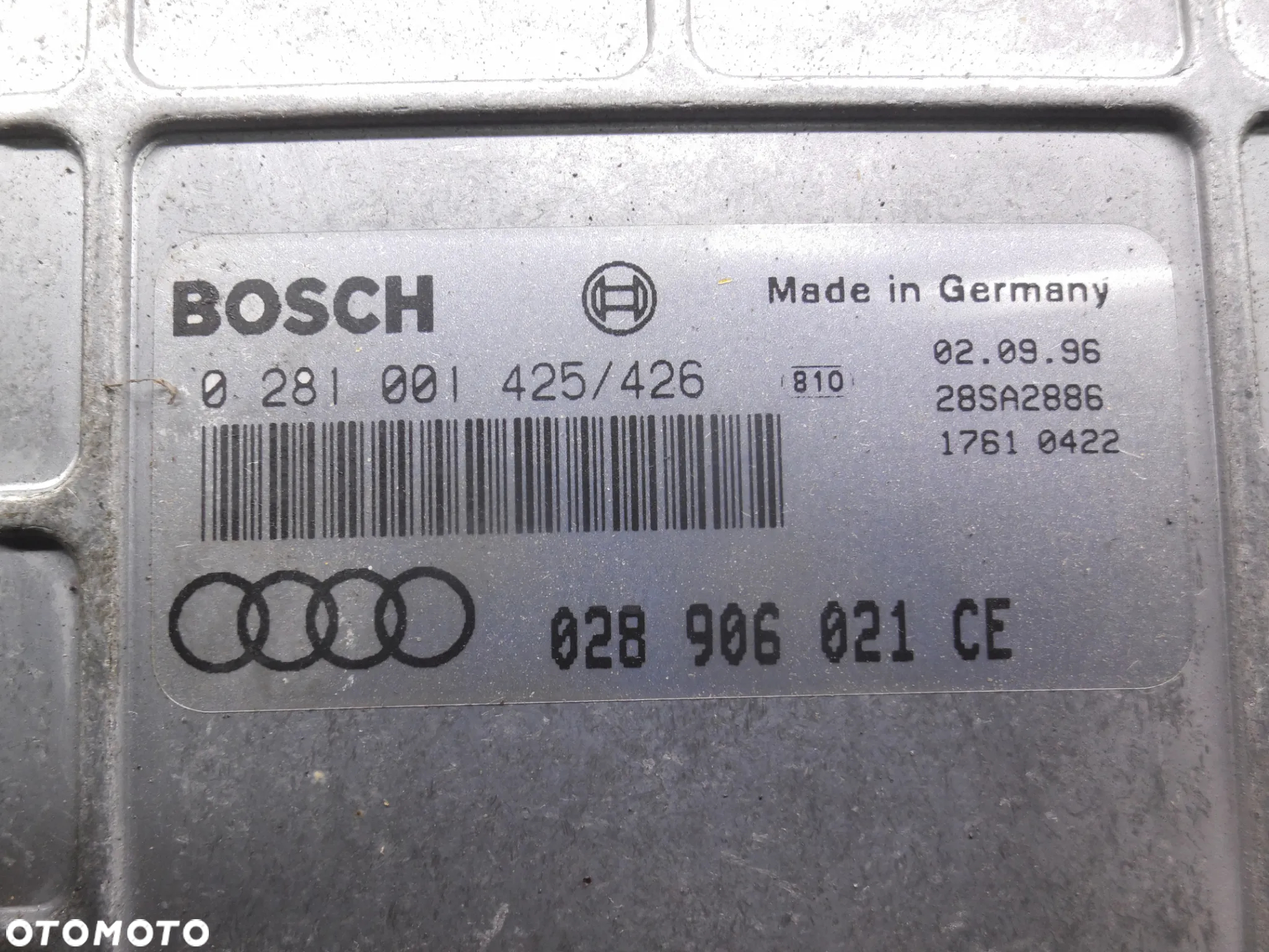 AUDI A4 B5 1.9 TDI 94-01 KOMPUTER STEROWNIK SILNIKA 028906021CE 0281001425/426 POSIADAM 2 SZT - 2