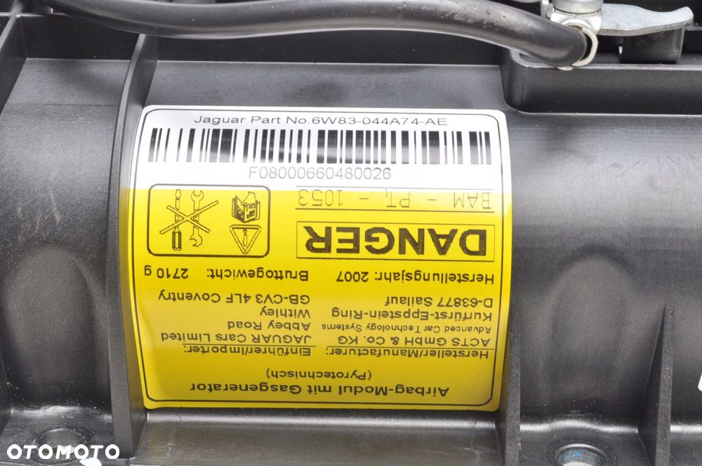 JAGUAR XKR PODUSZKA AIRBAG PASAŻERA 6W83-044A74-AE - 3