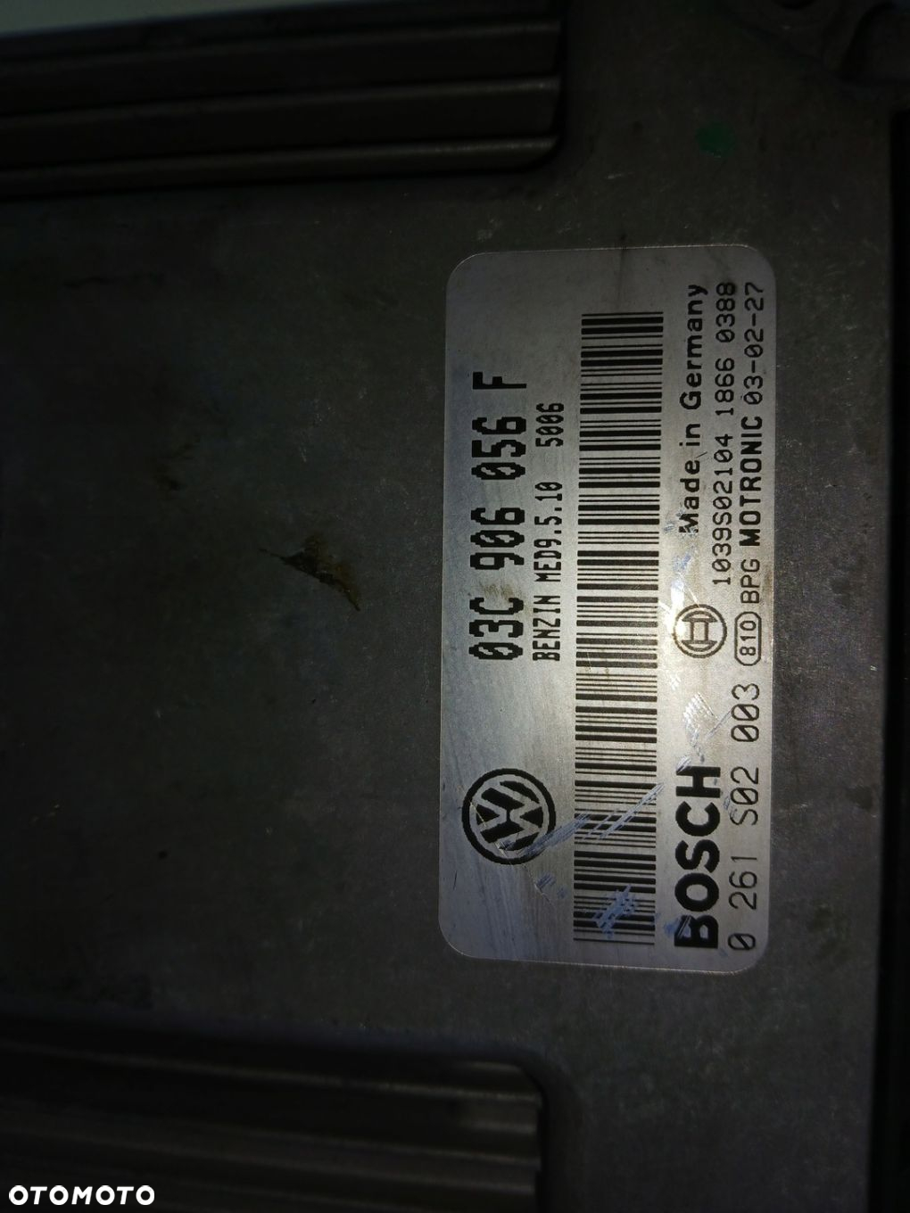 TOURAN I 1,6FSI komputer sterownik silnika 03C906056F - 2