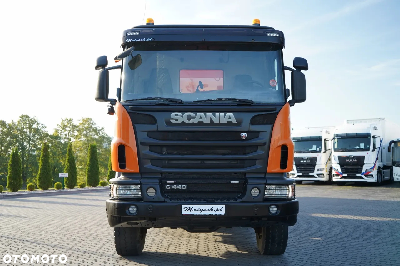 Scania G 440 / 6x6 / ZESTAW / WYWROTKA TRZY-STRONNA / 2X HYDROBURTA /PRZYCZEPA MEILLER / MANUAL - 15