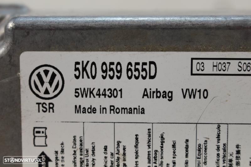 Centralina De Airbags Volkswagen Golf Vi (5K1)  5K0959655d / 5Wk44301 - 2