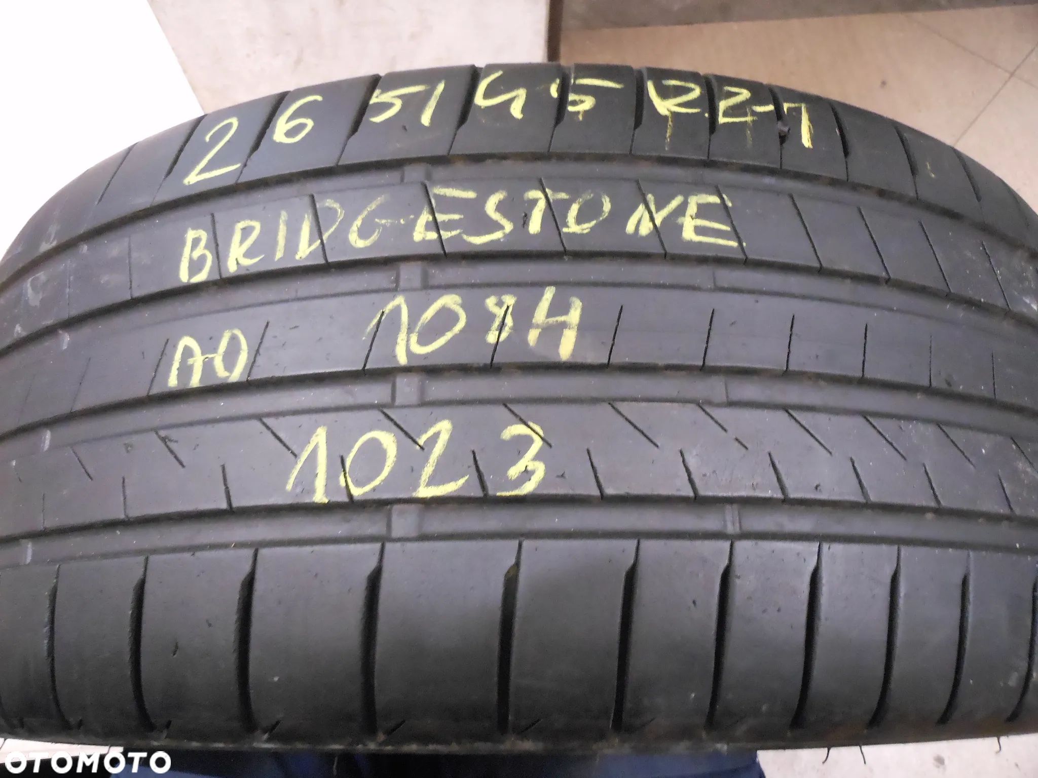 opona pojedyńcza 265/45r21 bridgestone alenza 001 AO 6mm lato - 1