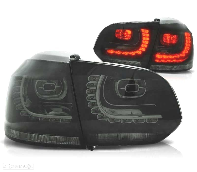 FAROLINS TRASEIROS LED VOLKSWAGEN VW GOLF 6 MK VI 08-12 ESCURECIDOS - 3