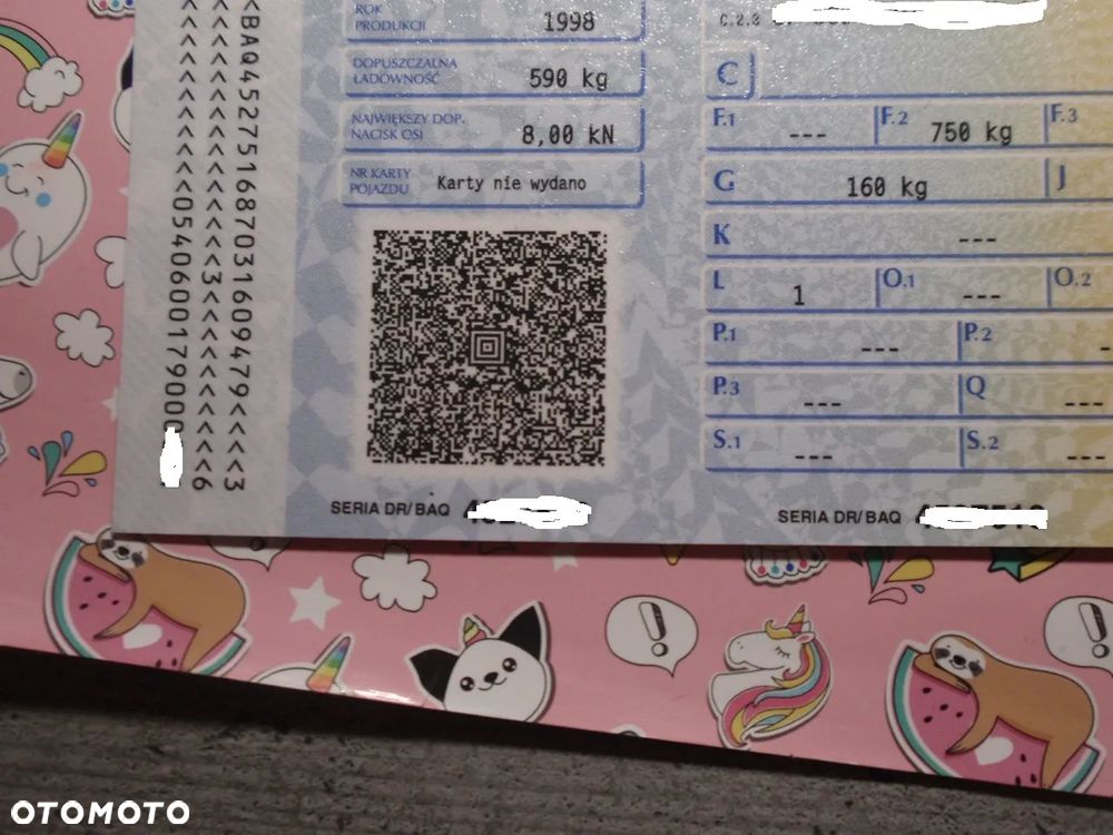 Inny PRZYCZEPA JEDNOOSIOWA, zarejestrowana uszkodzona, pozostałości DMC 1.5-10 ton, F-VAT-23% - 10