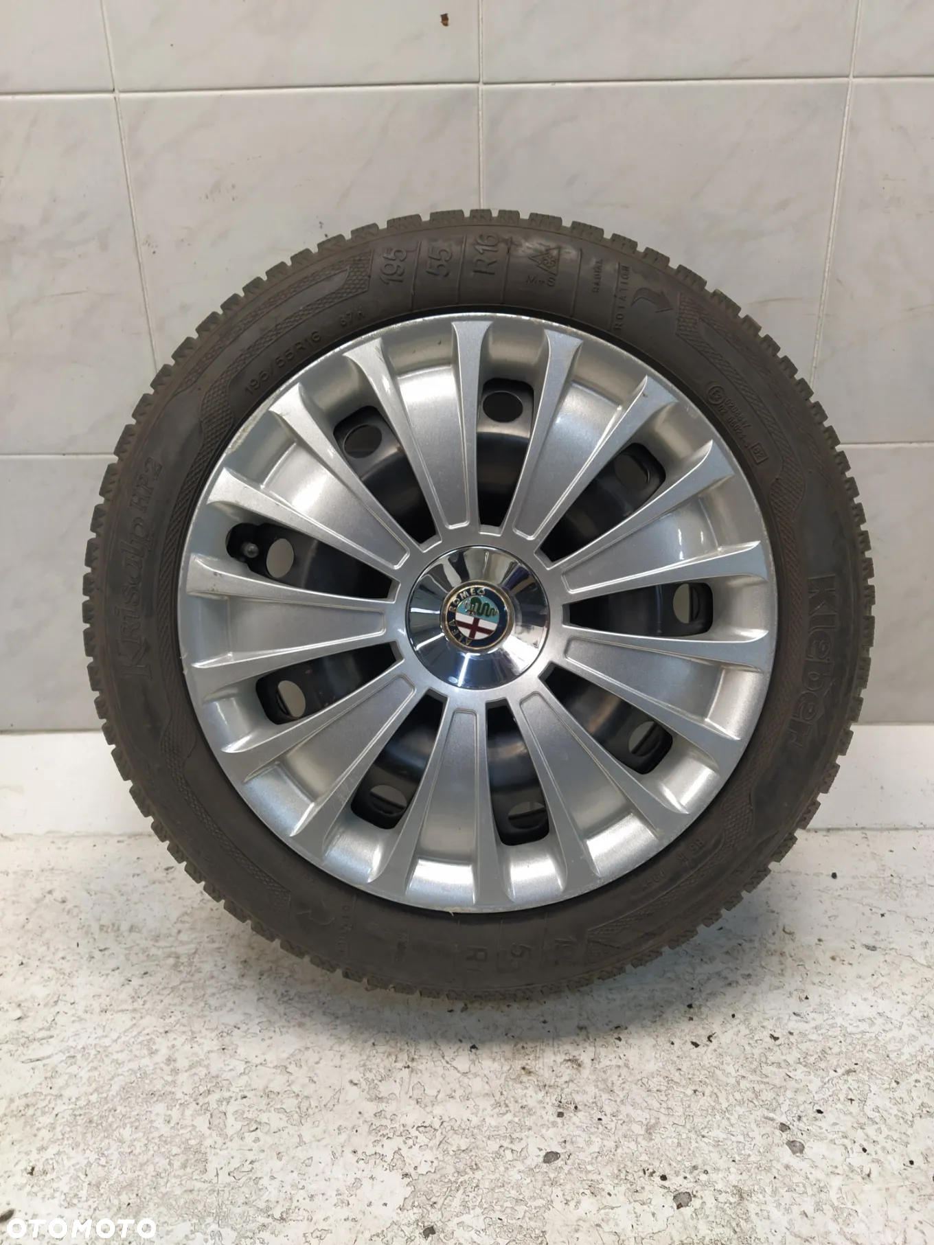 ALFA ROMEO 7x16 FELGI STALOWE R16 ET39 4x98 OPONY KLEBER 195/55 KOŁA ZIMA BIEŻNIK ok 6.70mm KOŁPAKI ALFA ROMEO - 7