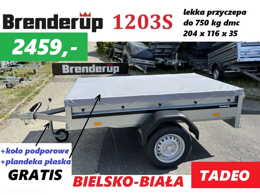 Brenderup 1203S 204x116x35 z plandeką płaską - 1