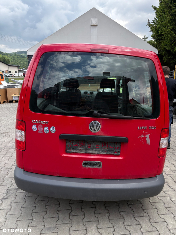 VW CADDY III KLAPA BAGAŻNIKA CZERWONA ORYGINAŁ KPL