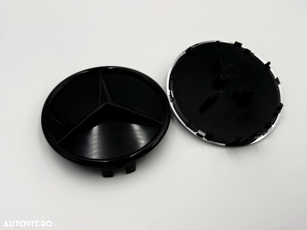 Emblema Compatibila Mercedes W206 grila crom/negru - 5