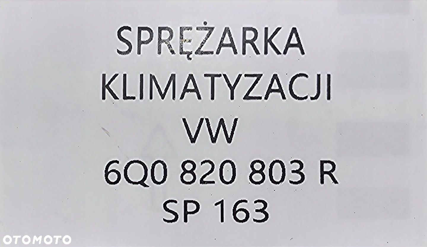 ORG SPRĘŻARKA KLIMATYZACJI AUDI / SKODA / SEAT / VW- 6Q0820803R - 6