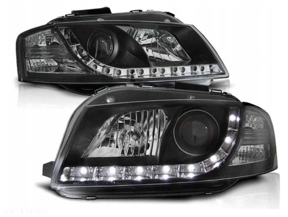 NOWE Lampy Reflektory Do AUDI A3 8P Od 2003 Do 2008 Roku + ŻARÓWKI LED - 1