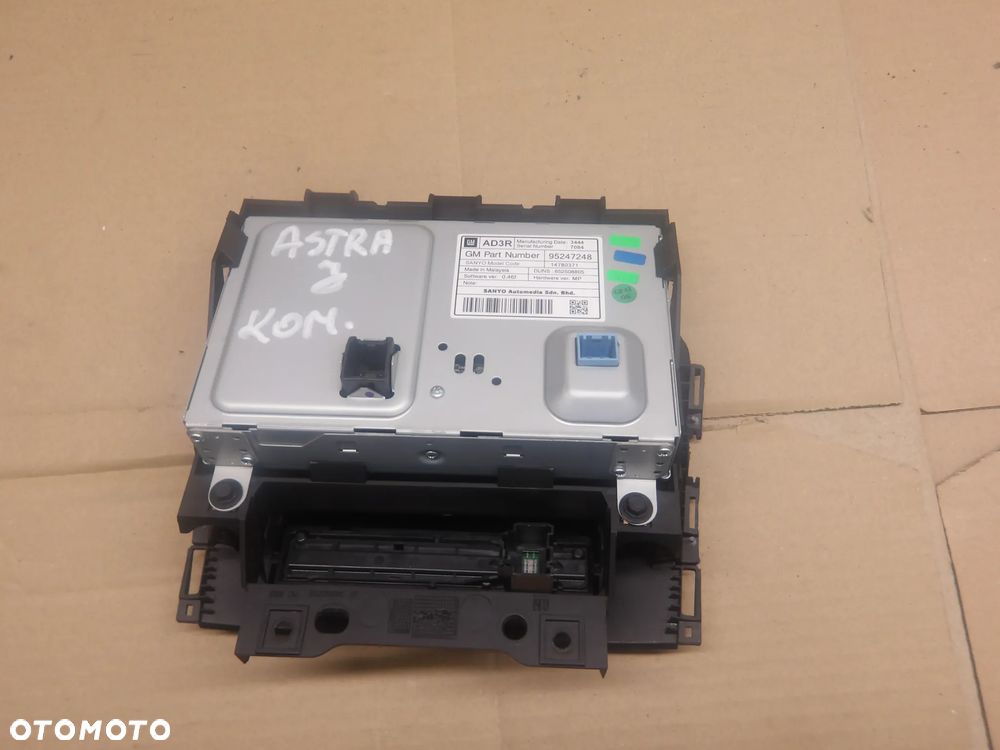 OPEL ASTRA IV J 1.6CDTI EKRAN WYŚWIETLACZ RADIA NAWIGACJI PANEL ŚWIATEŁ AWARYJNYCH 95247248 - 4