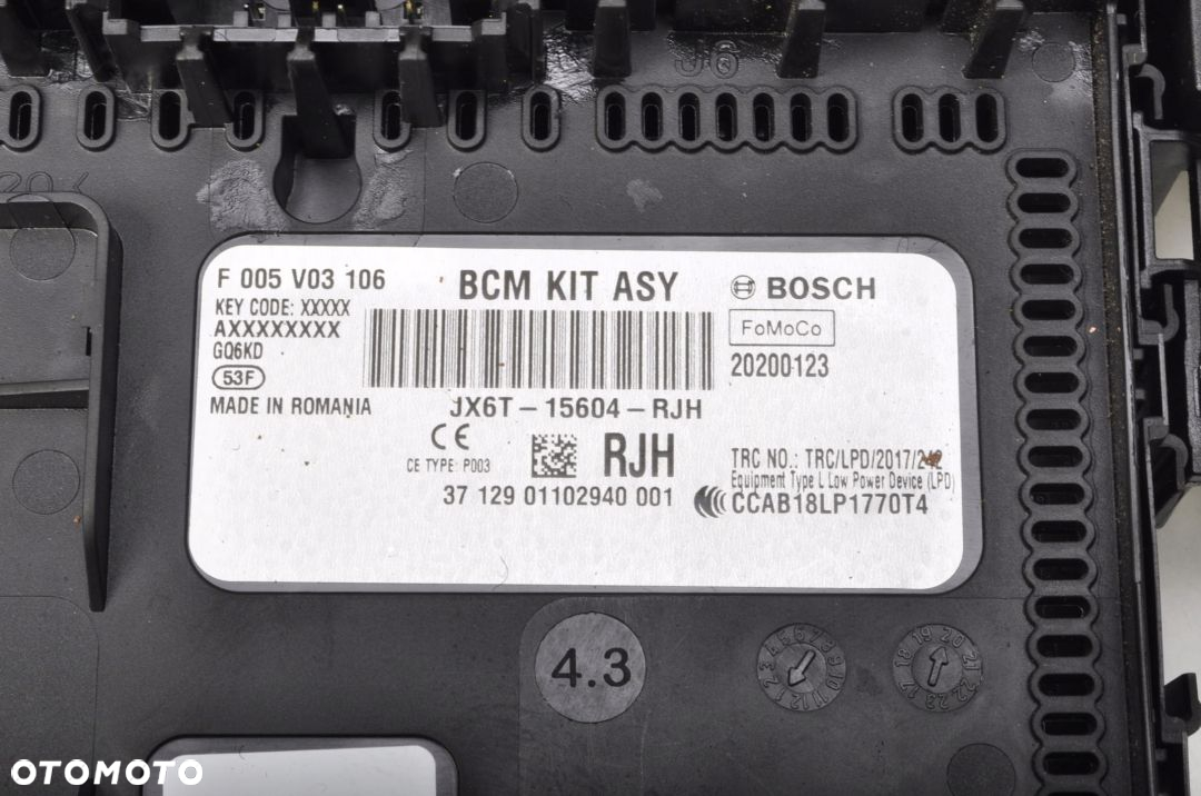 FOCUS MK4 1.0 MODUŁ STEROWNIK BCM JX6T-15604-RJH - 6