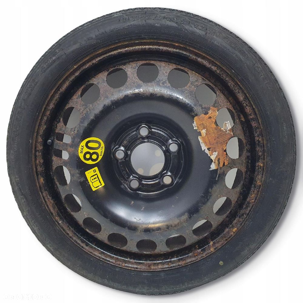 KOŁO DOJAZDOWE ZAPASOWE Opel Vectra C Astra H 115/70 R16 2160132 5x110 - 1