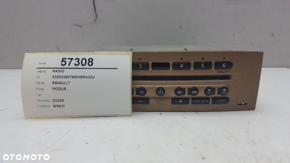 RADIO ODTWARZACZ RENAULT MODUS I 8200335076 - 2
