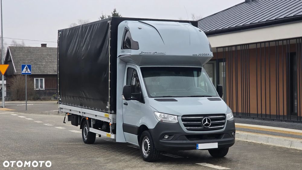 Mercedes-Benz SPRINTER 316 CDI 907❗ PLANDEKA 10 PALET / DRZWI Z TYŁU / DWIE WYSOKOSCI JAZDY / ZABUDOWA JEGGER / MAX ROZSTAW OSI / PODUSZKI PNEUMATYCZNE / SYPIALKA / RAMA / LAWETA / SALON POLSKA ❗❗ - 10