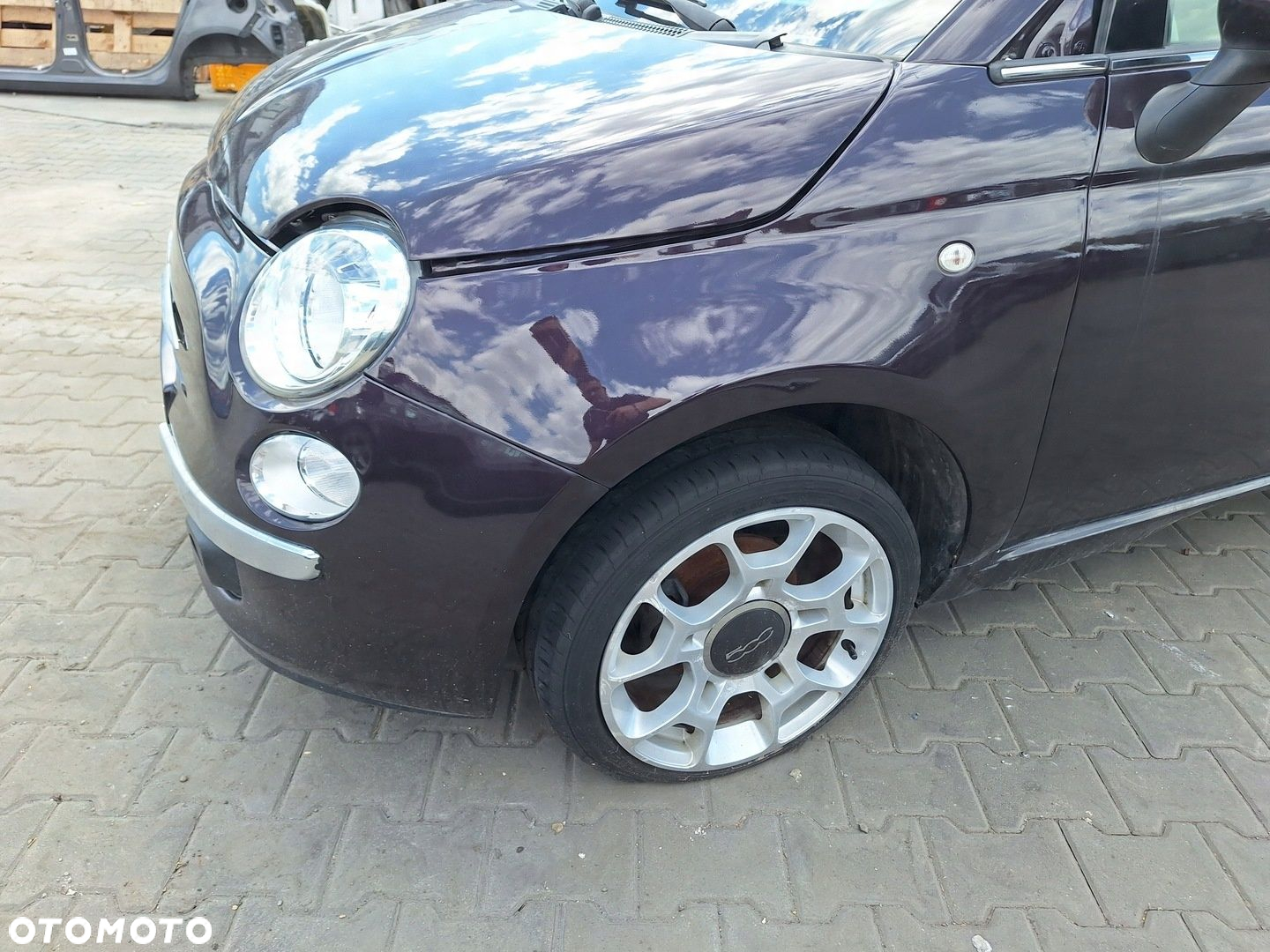 FIAT 500 PRZÓD ZDERZAK MASKA BŁOTNIK LAMPA PAS WZMOCNIENIE CHŁODNICA 528/B - 13